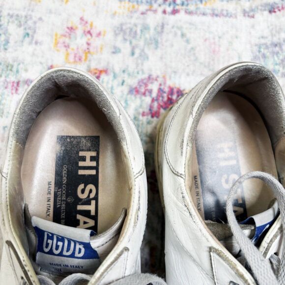 Golden Goose Hi Star Gold Platform Sneakers - Picture 2 of 9